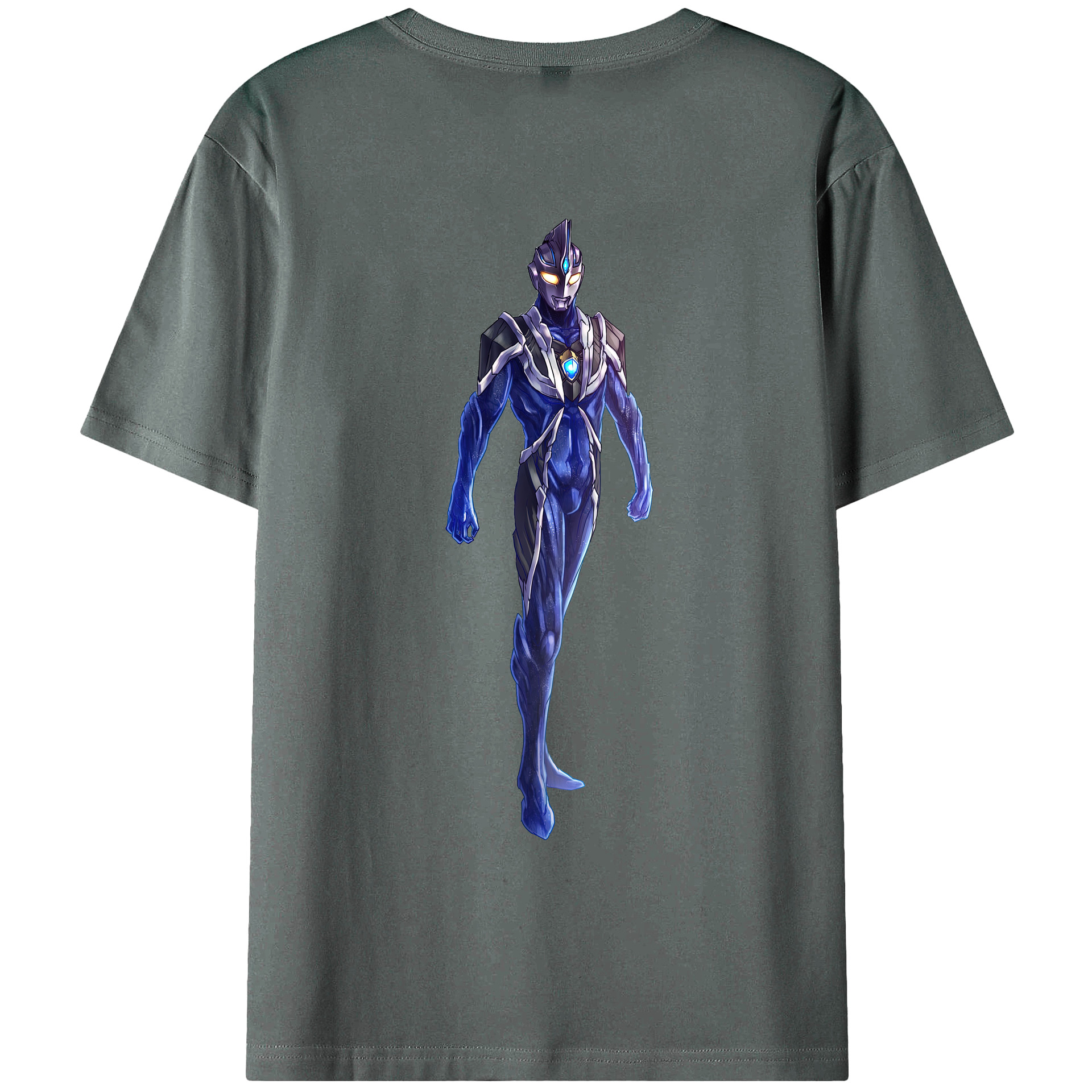 （画像用） ウルトラマン Ultraman 綿100％ メンズ半袖Tシャツ（バックプリント） 通気性
